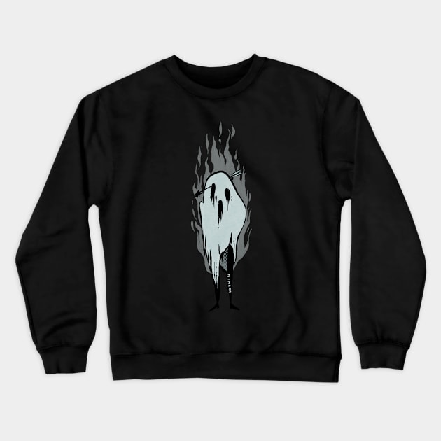 Leggy Ghost Crewneck Sweatshirt by Strange Fing